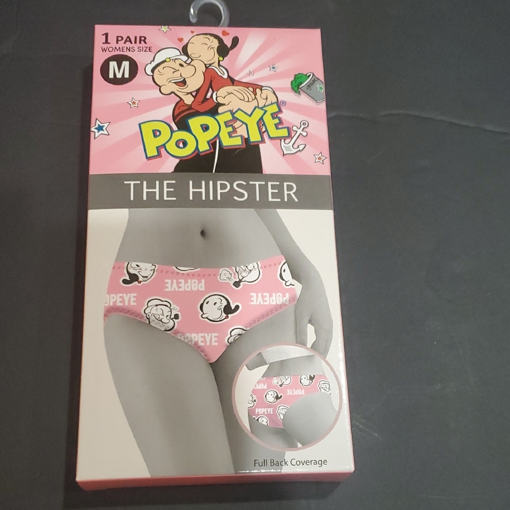 Popeye and Olive Oyl The hipster full back coverage women's panties size‎ M new